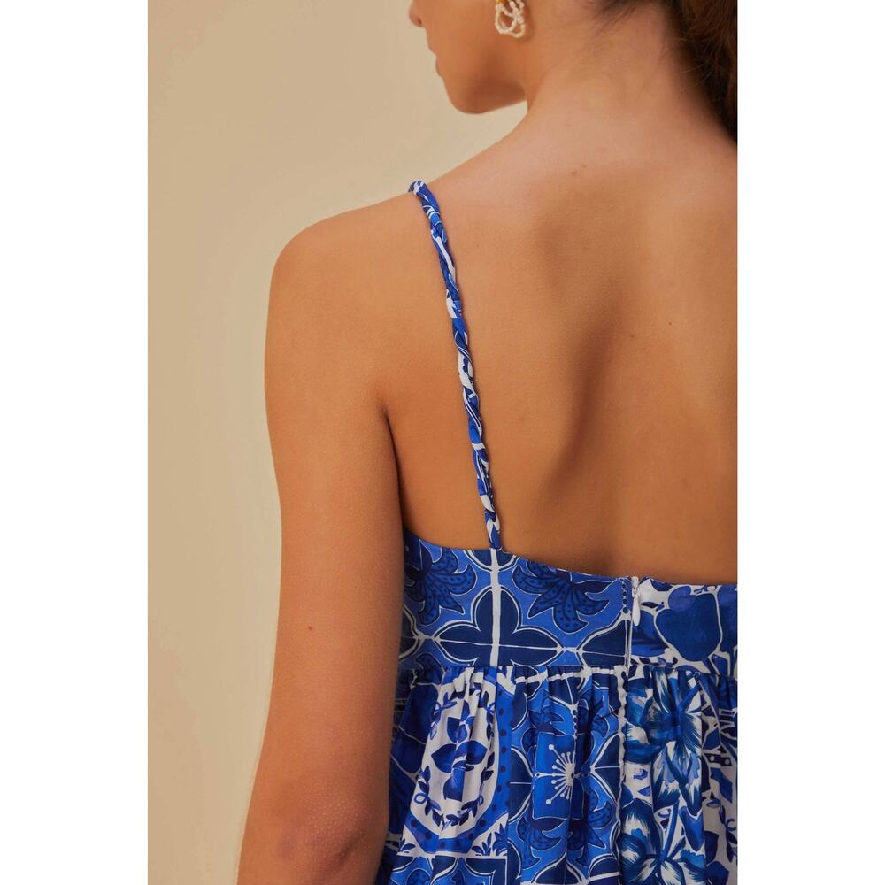 FARM Rio Blue Tile Dream XL Sleeveless Maxi Dress - Picture 7 of 16